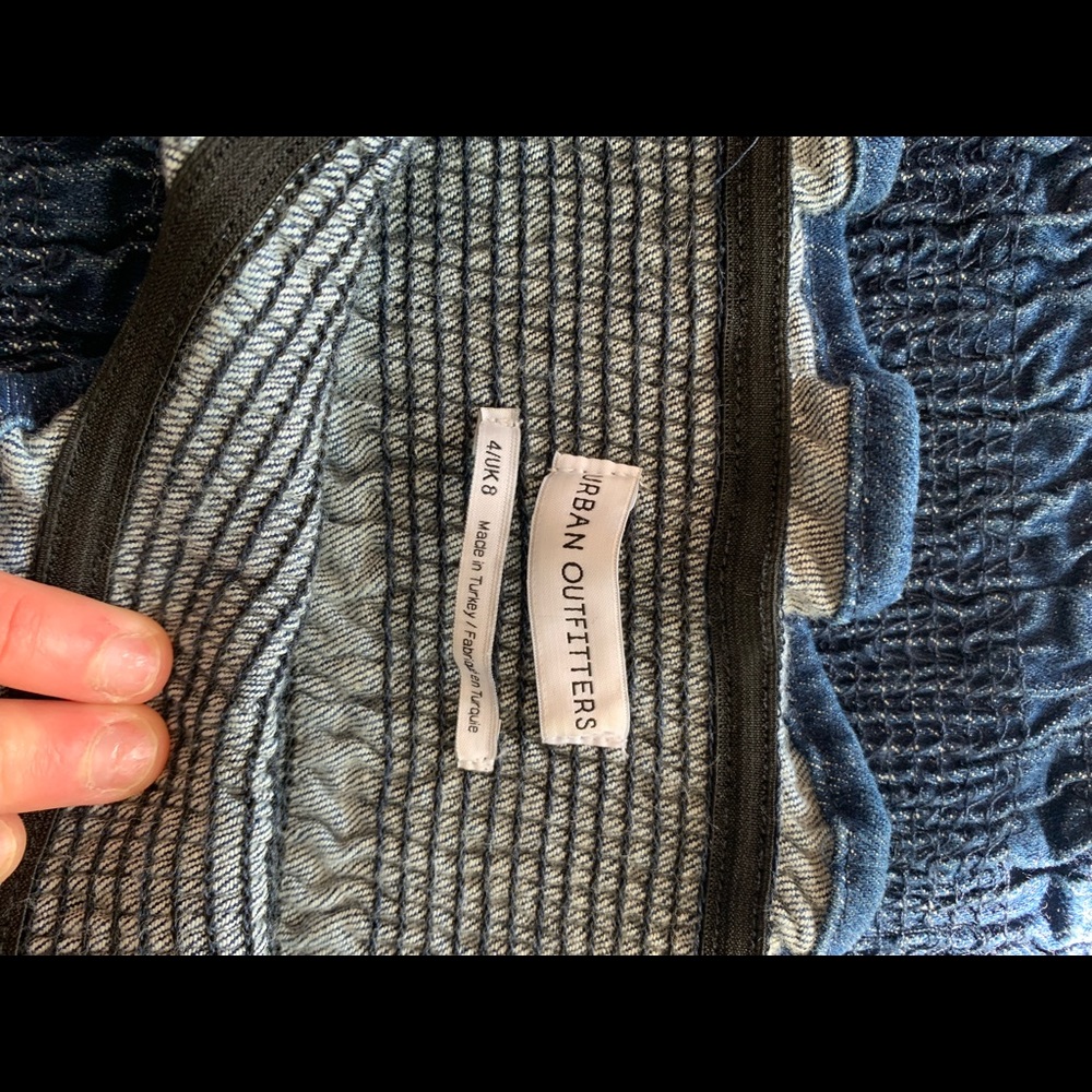 Urban outfitters denim ruched mini dress. Sophia scrunch dress - Picture 6 of 6